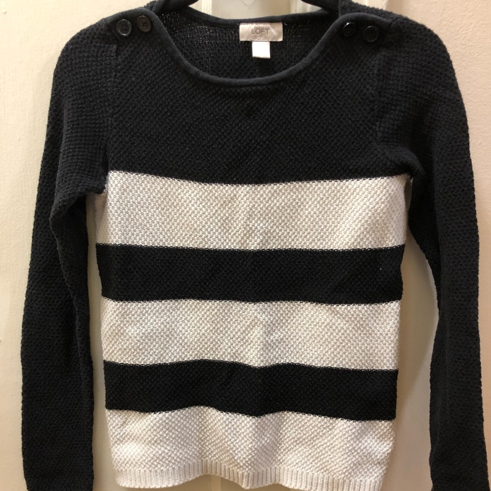 Black and white striped sweater